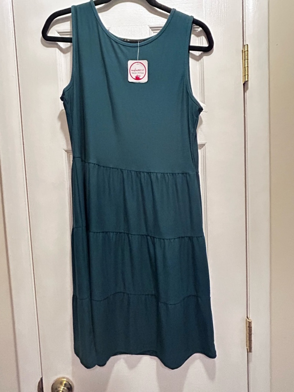 MOTHER Teal Scoop Neck Tank Dress